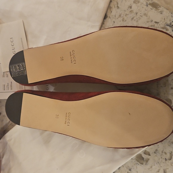 Gucci Horsebit GG Red/Maroon Suede Women's Loafers - NIB with COA - Picture 4 of 14